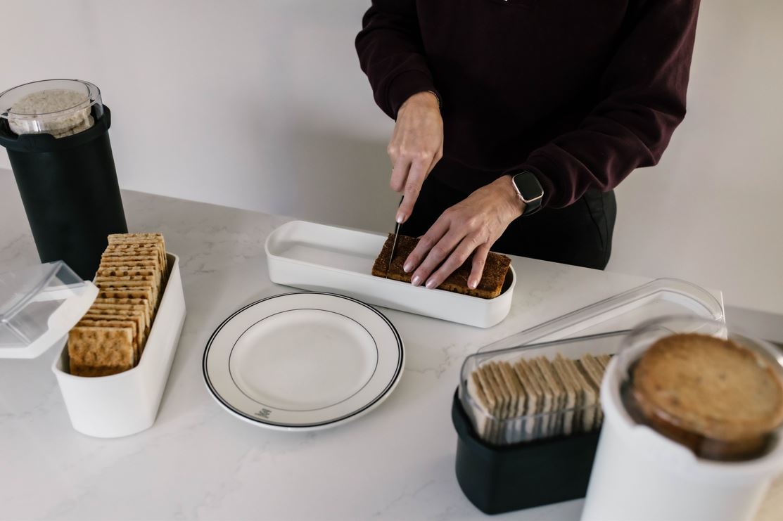 Cracker bewaardoos wit