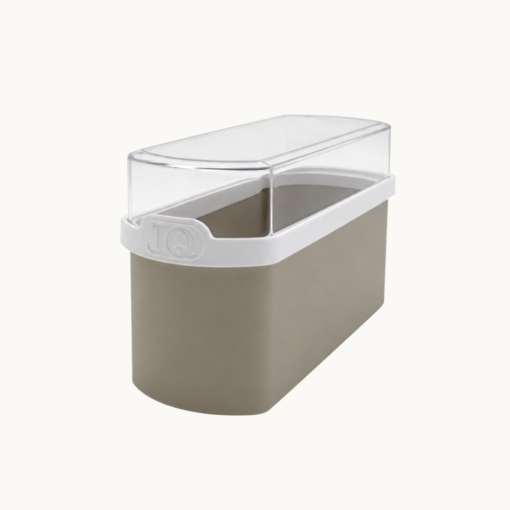 Cracker bewaardoos beige/wit