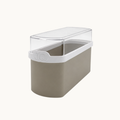 Cracker bewaardoos beige/wit