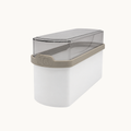 Cracker bewaardoos wit/beige met donkere deksel