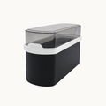 Cracker bewaardoos zwart/wit met donkere deksel
