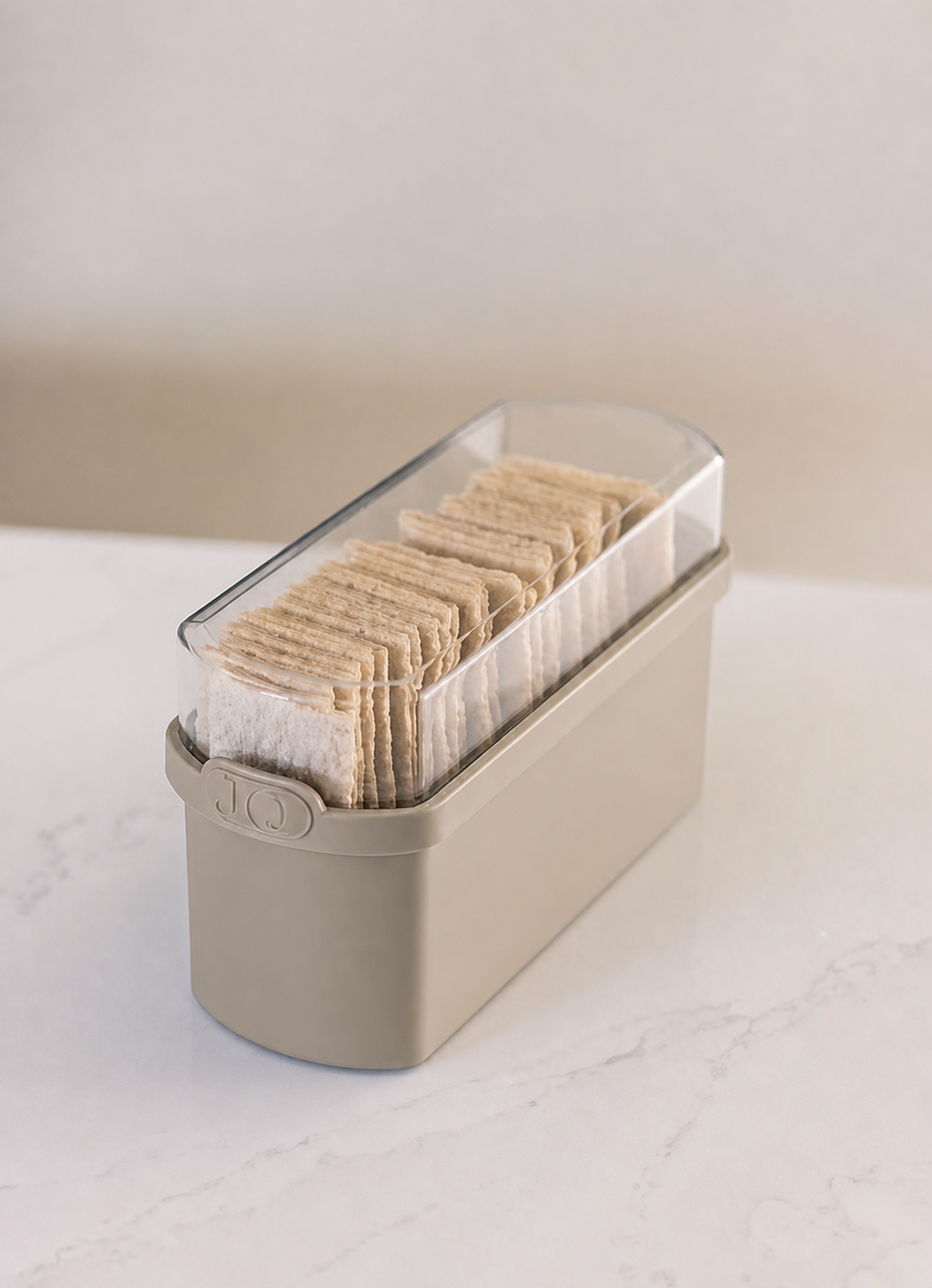 JQ voordeelset 3 Stuks beige - Ontbijtkoek, beschuit en cracker bewaardoos