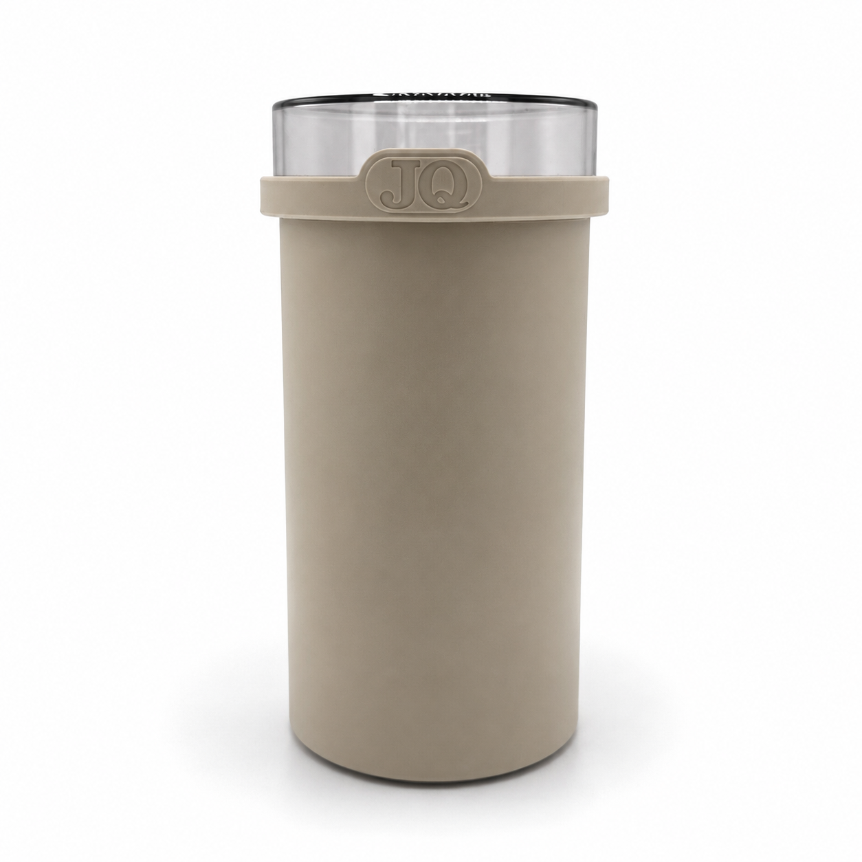 Beschuit bewaardoos beige met donkere deksel