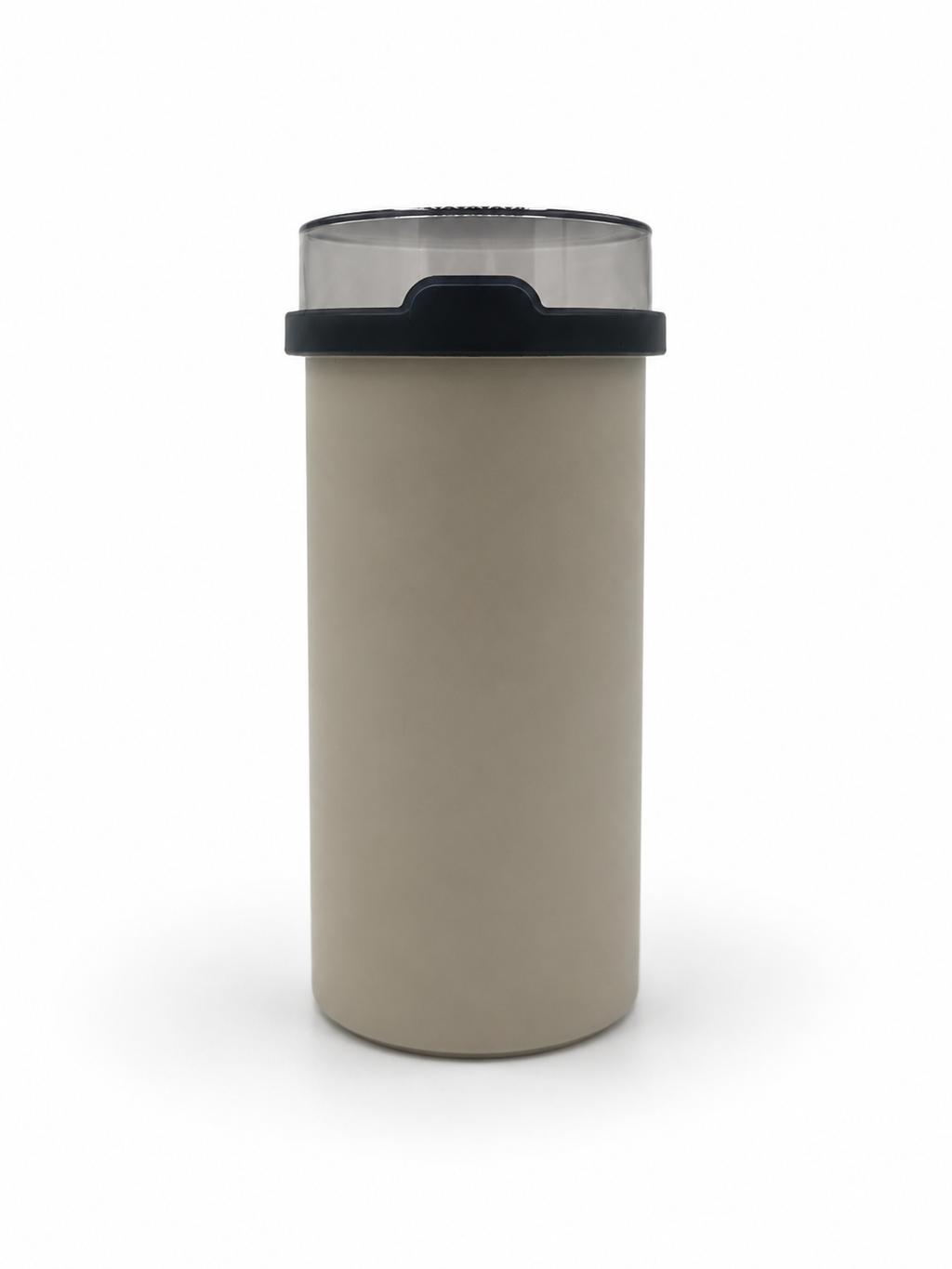 Beschuit bewaardoos beige/zwart met donkere deksel