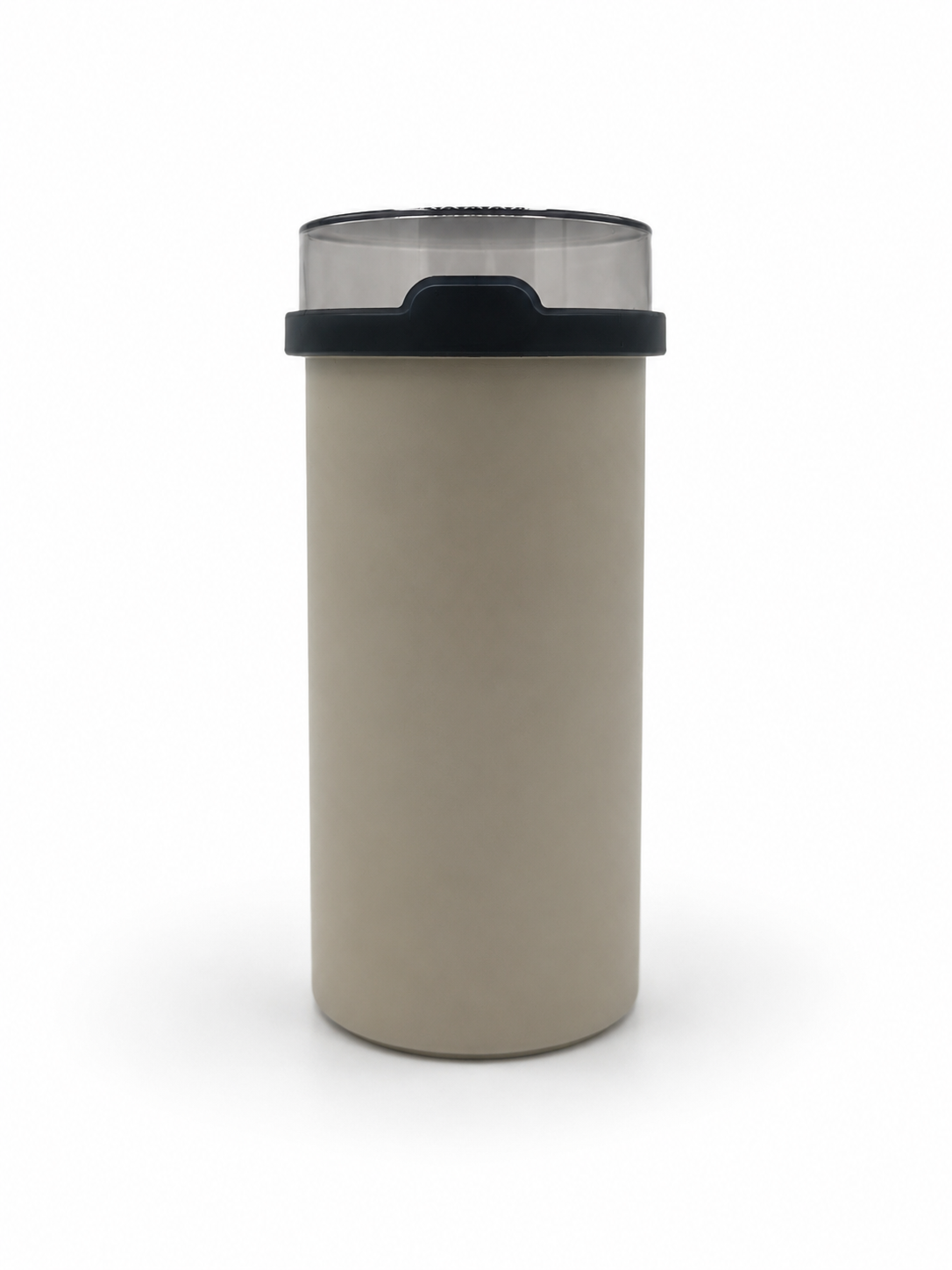 Beschuit bewaardoos beige/zwart met donkere deksel