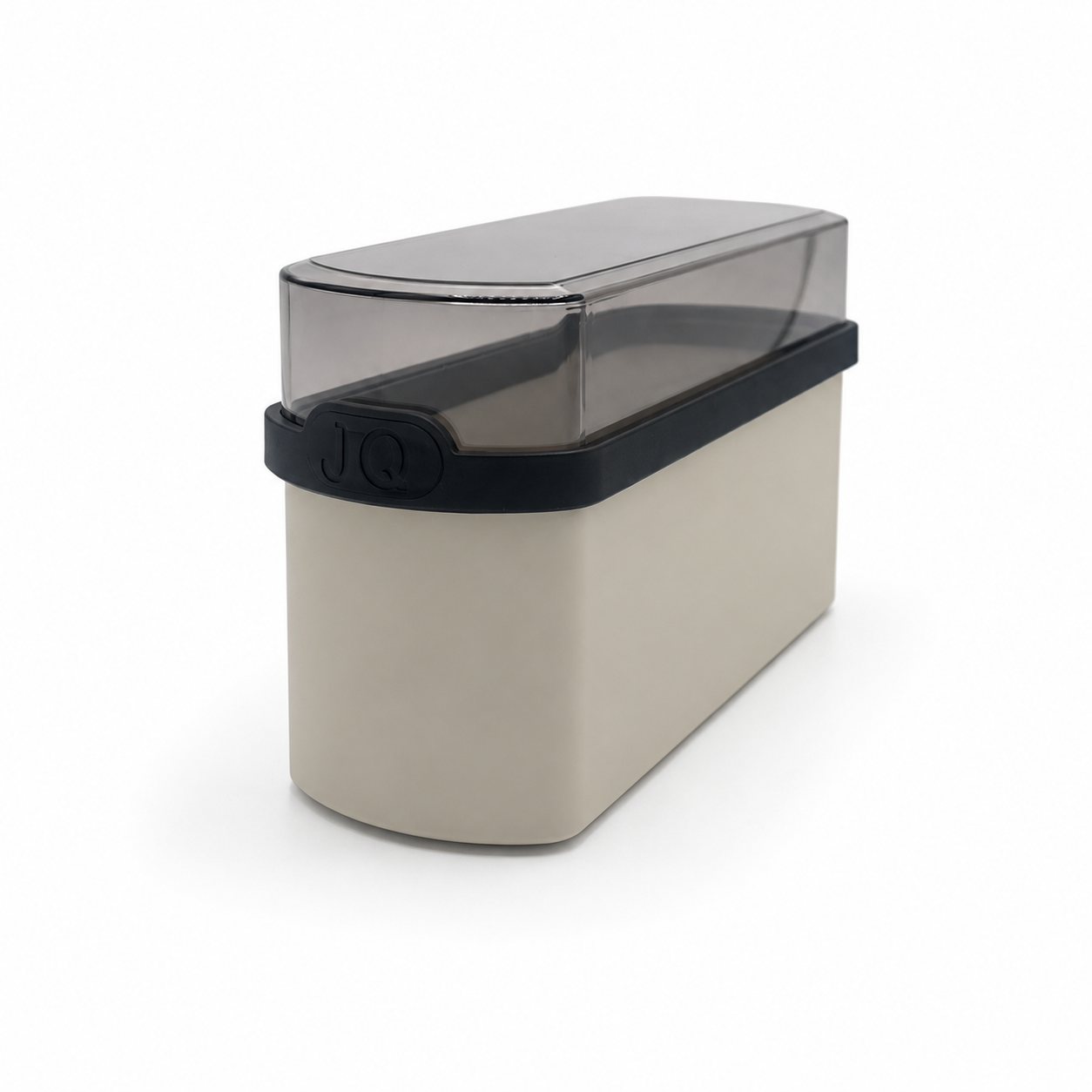 Cracker bewaardoos beige/zwart met donkere deksel