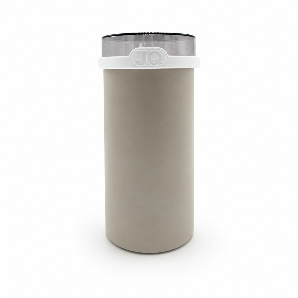 Beschuit bewaardoos beige/wit met donkere deksel