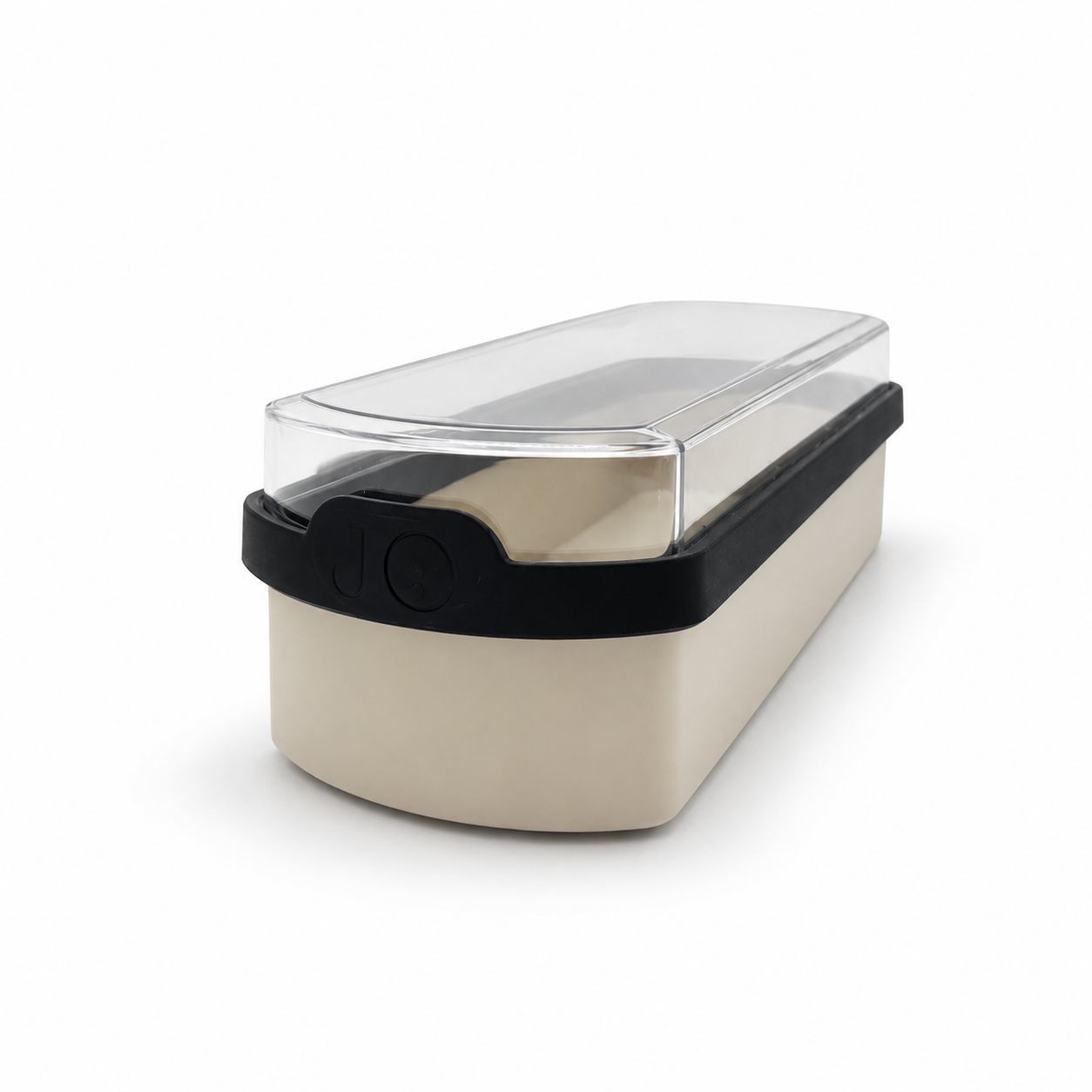 Ontbijtkoek bewaardoos beige/zwart