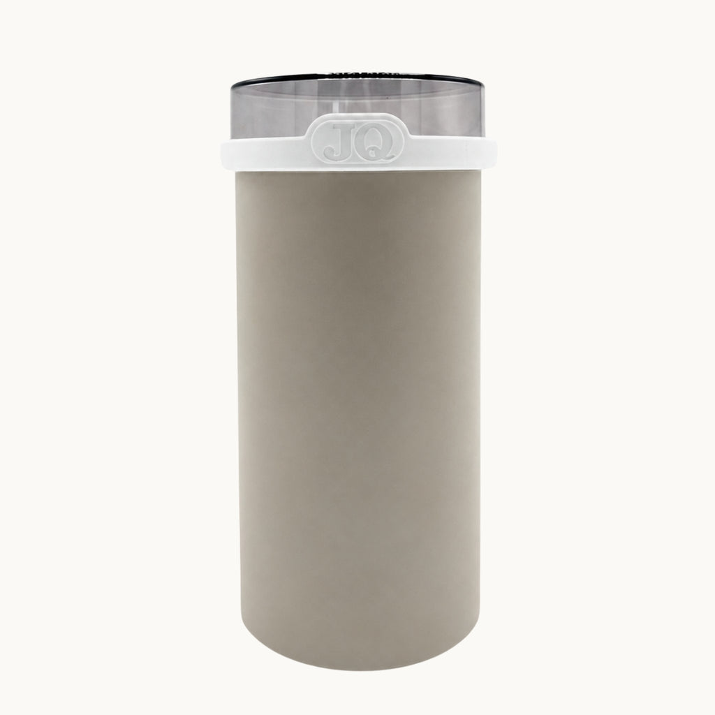 Beschuit bewaardoos beige/wit met donkere deksel
