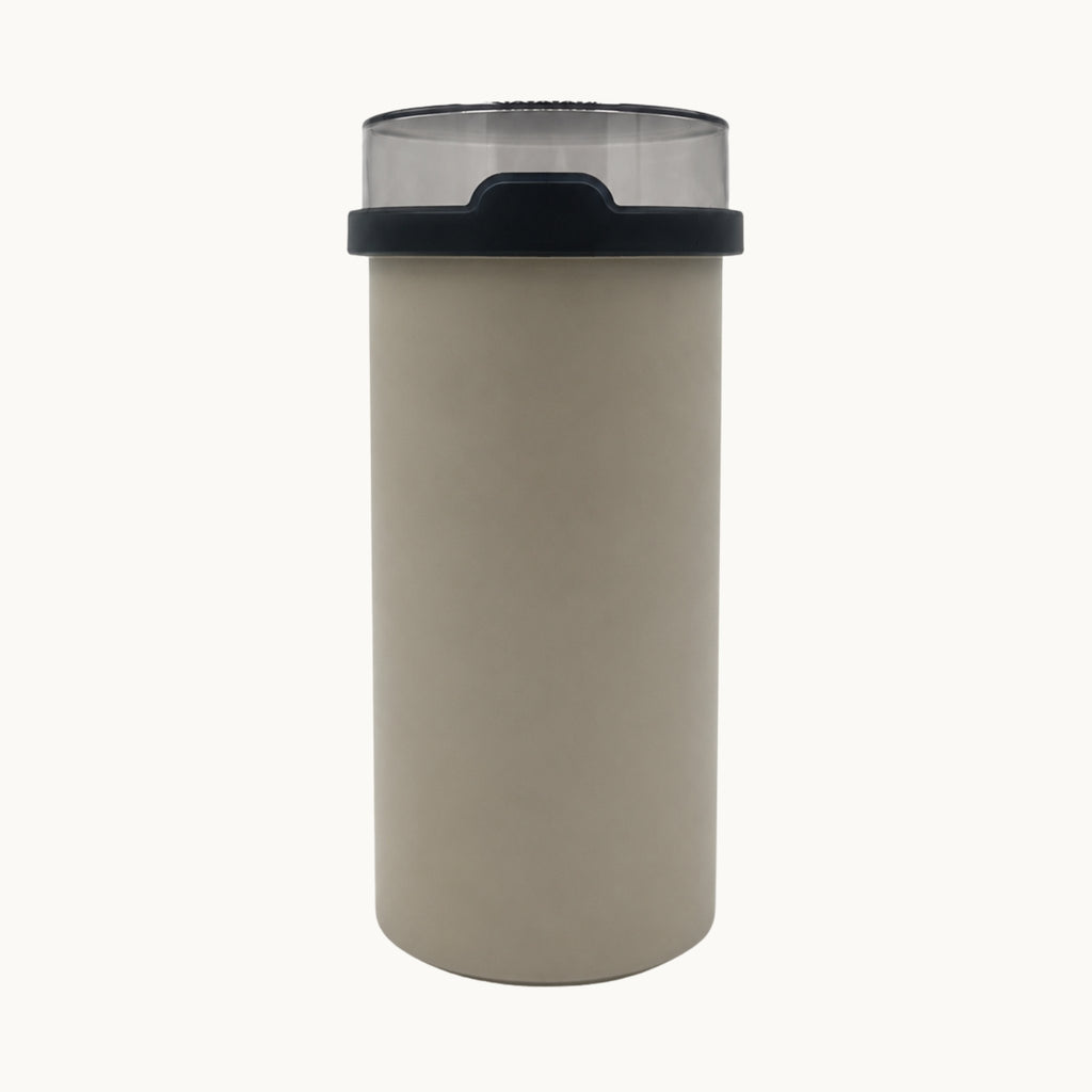 Beschuit bewaardoos beige/zwart met donkere deksel