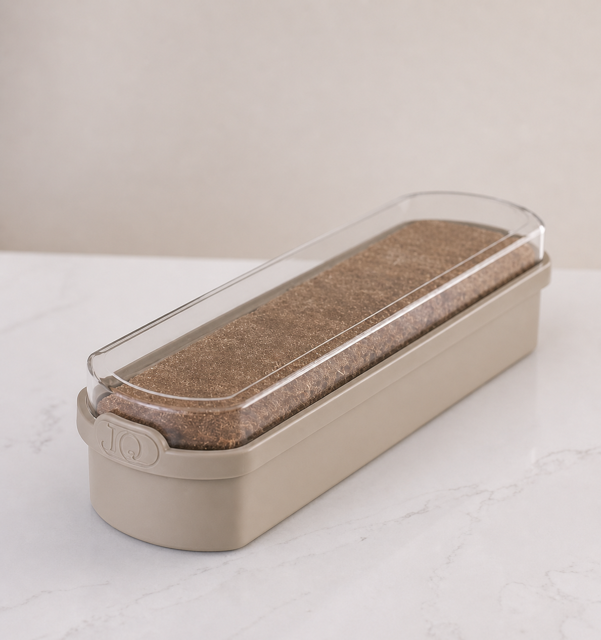 JQ voordeelset 3 Stuks beige - Ontbijtkoek, beschuit en cracker bewaardoos