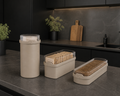 JQ voordeelset 3 Stuks beige - Ontbijtkoek, beschuit en cracker bewaardoos